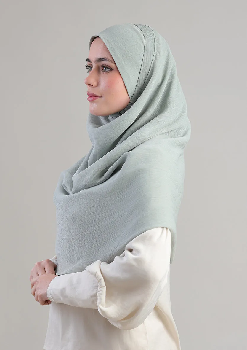 Soft Sage Instant Hijab With Inner