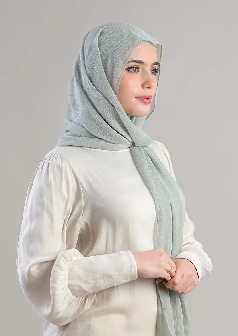 Soft Sage Instant Hijab With Inner