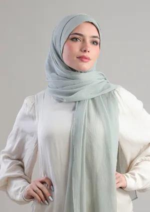 Soft Sage Instant Hijab With Inner