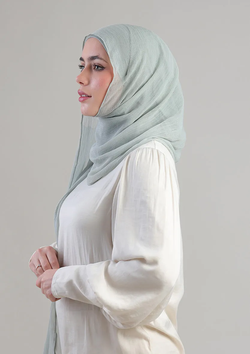 Soft Sage Instant Hijab With Inner