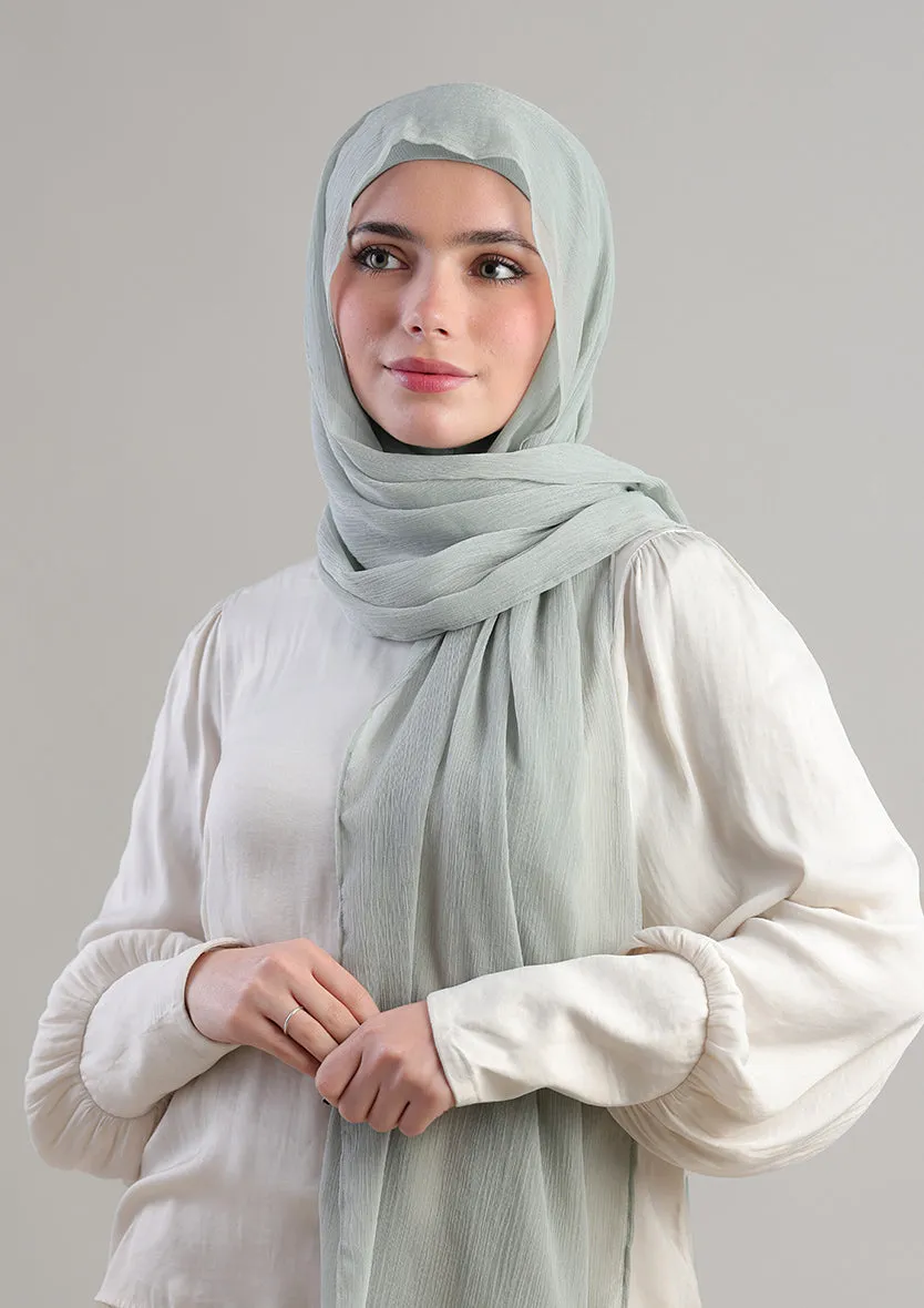 Soft Sage Instant Hijab With Inner