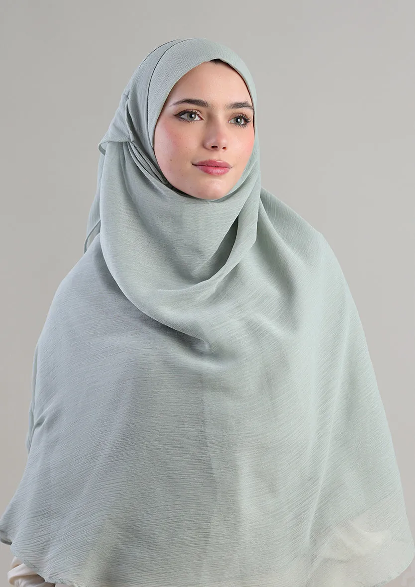 Soft Sage Instant Hijab With Inner