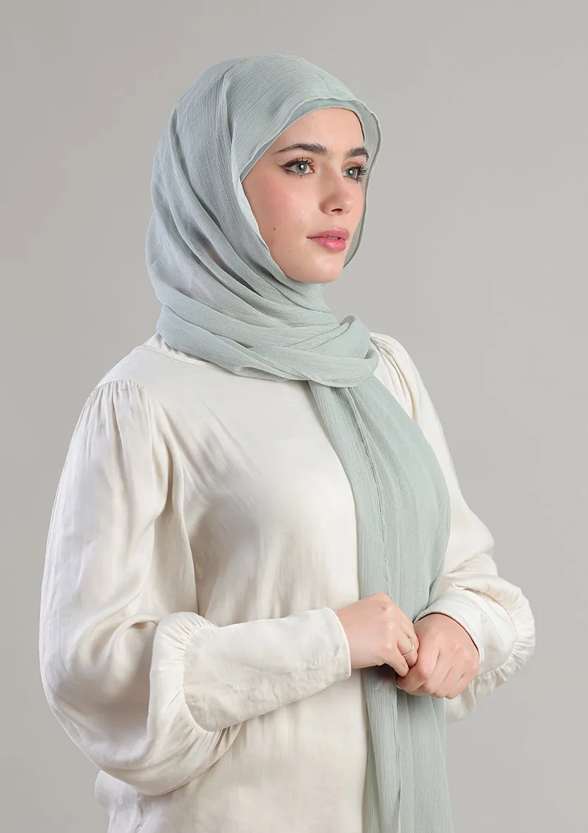 Soft Sage Instant Hijab With Inner