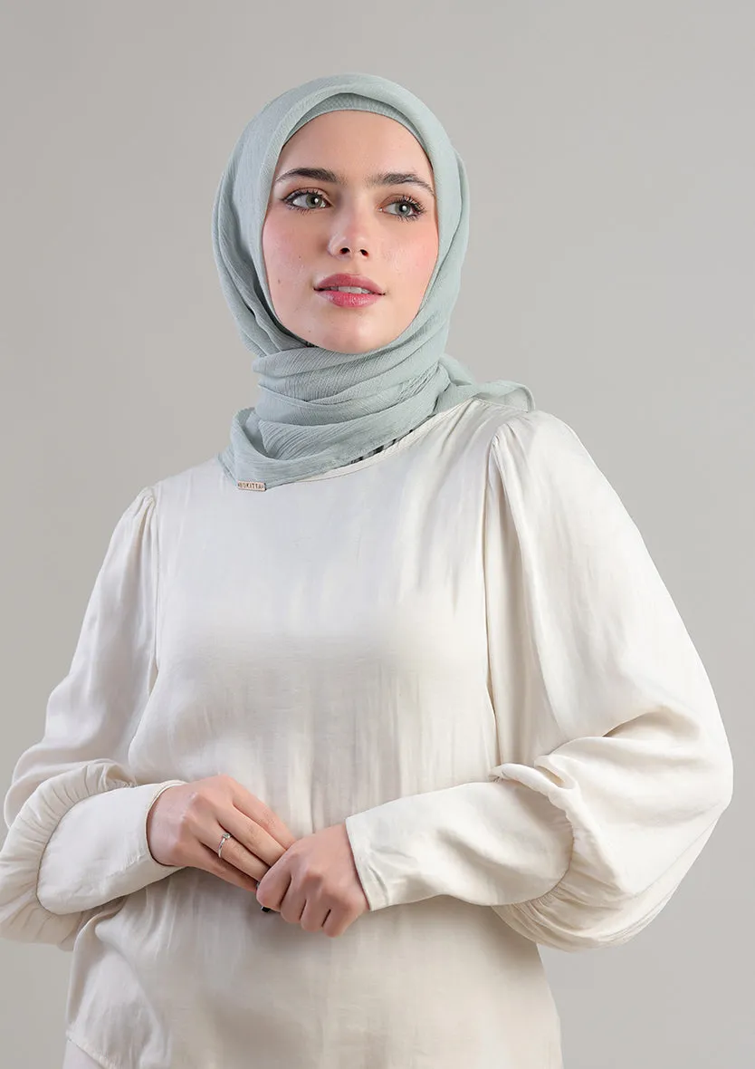 Soft Sage Instant Hijab With Inner