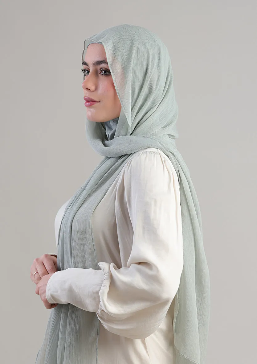 Soft Sage Instant Hijab With Inner