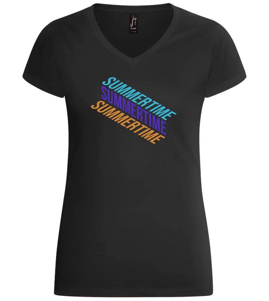 Summertime Design - Basic women's v-neck t-shirt