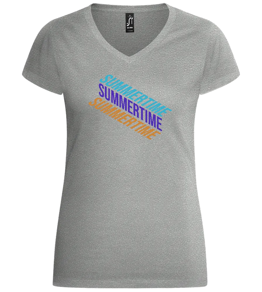 Summertime Design - Basic women's v-neck t-shirt