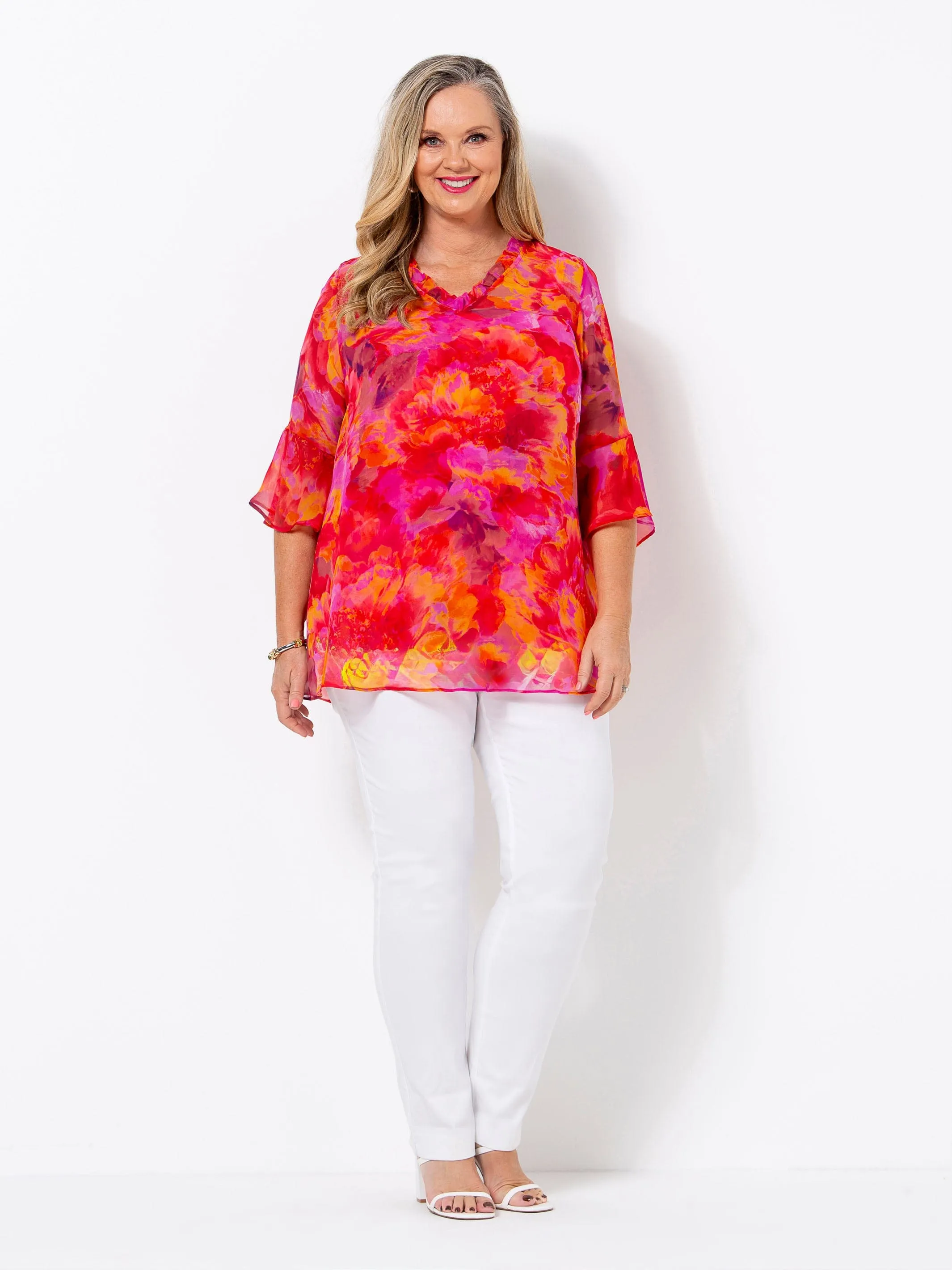 Sunburst Chiffon Top and Cami