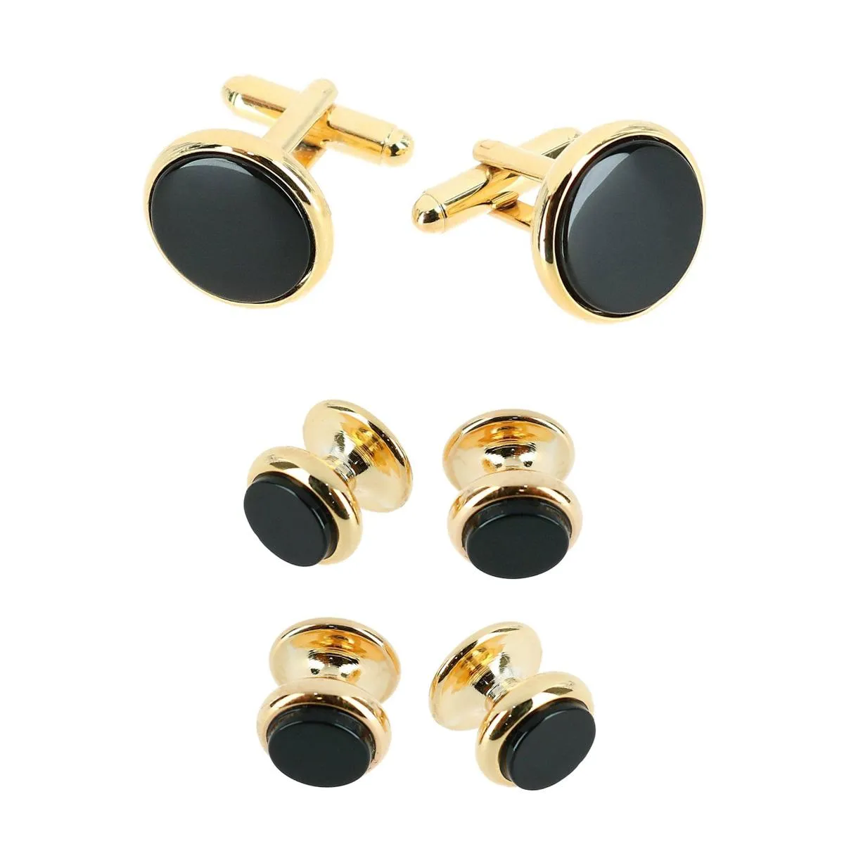 Sutton Genuine Onyx Formal Set (Cufflinks & Tuxedo Studs)