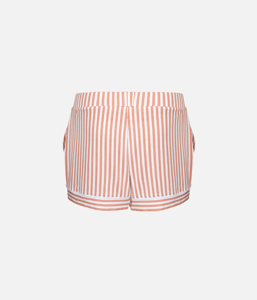 The All-Day Lounge Short: Shell Pink Stripe