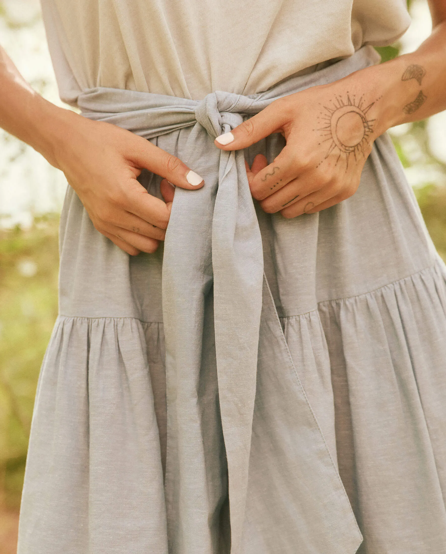 The Great - The Waltz Skirt In Light Chambray