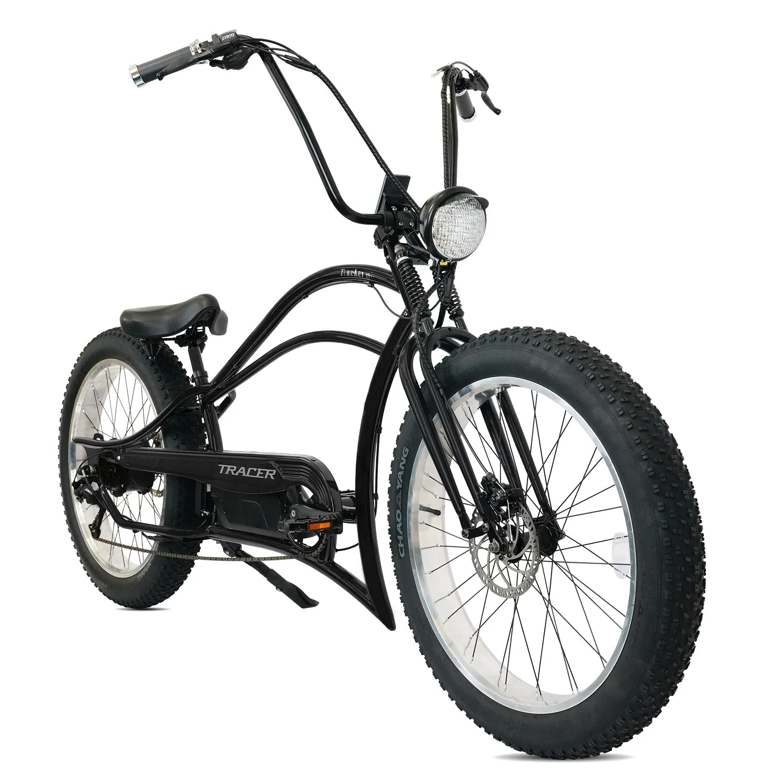 Tracer Tracker DS7 26" 48V/17.5Ah 800W 7 Speed Stretch E-Bike w/ Classic Dual Springer Fork