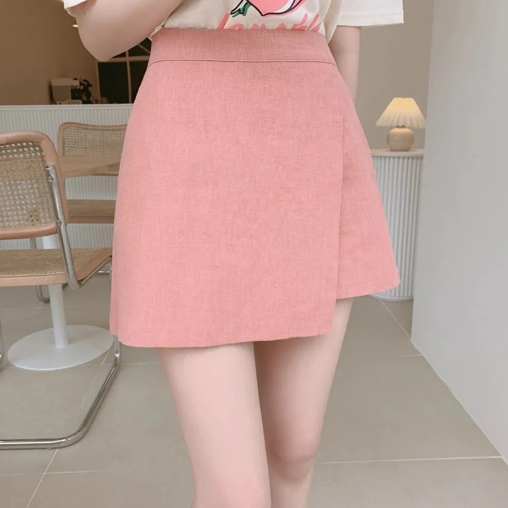 Two piece Suit Summer short sleeve Cotton Plus Size Mini Skirt   Tees