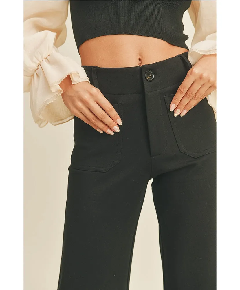 Whitney Wide Leg Pants with Front Pocket