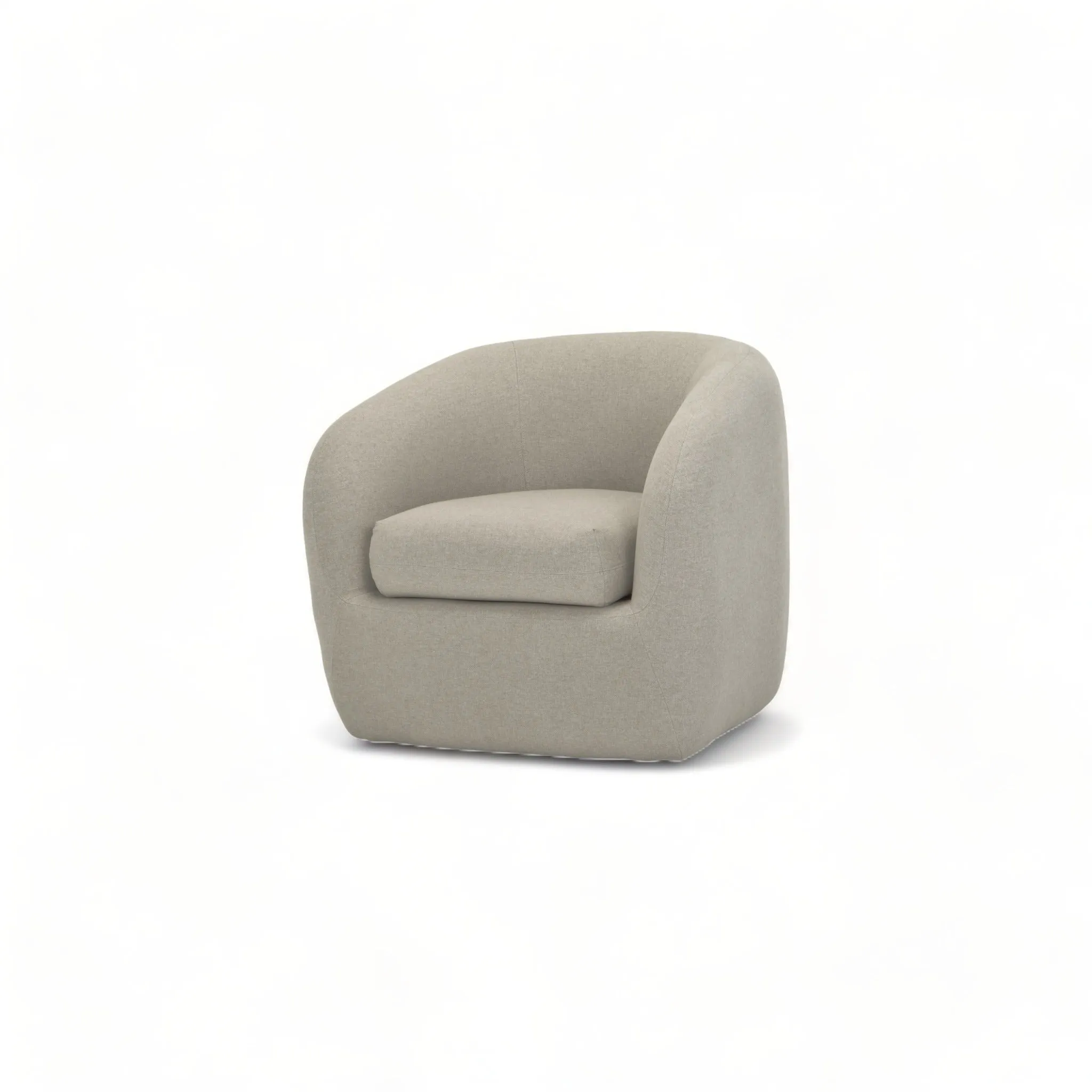 Ziggy Taupe Grey Swivel Lounge Chair